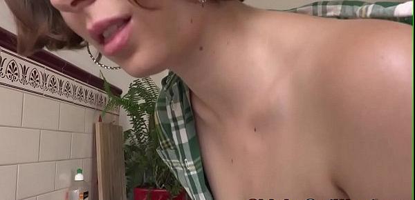  Hot lonely aussie teen with small tits